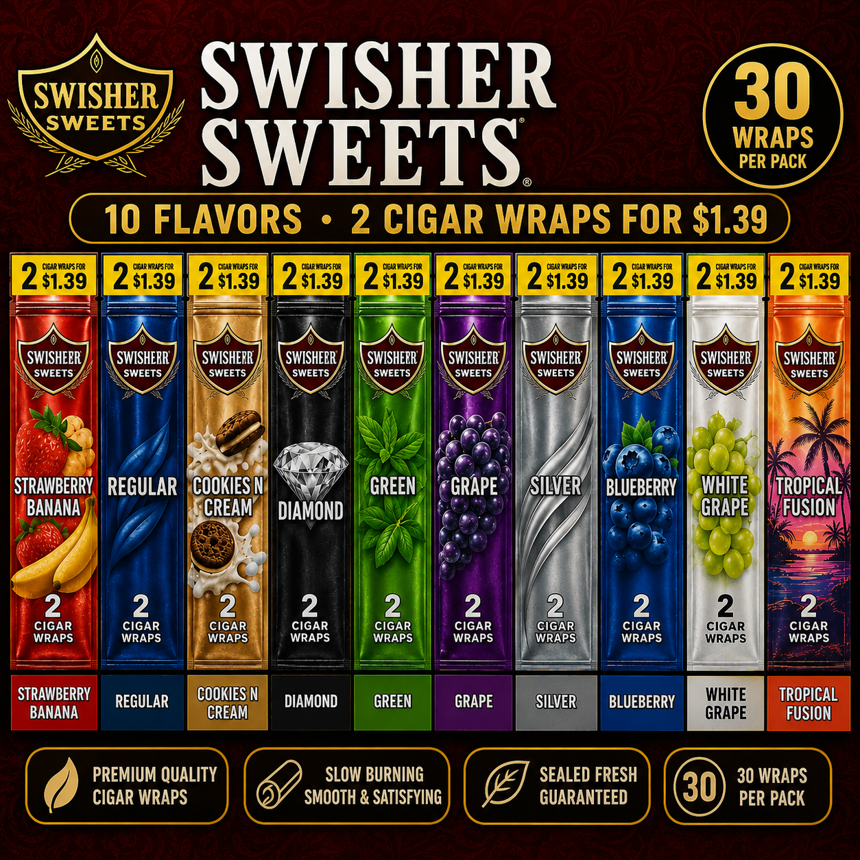 SWISHER SWEET 2/$1.39 30/2PK