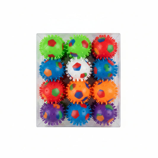 TOYS FLASHING SPIKY BALL 12PK