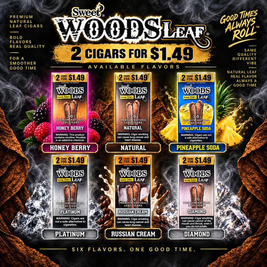 SWEET WOODS GOOD TIME LEAF CIGARS 2/$1.49 15/2PK