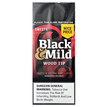 BLACK & MILD WOOD - PLASTIC TIPS SINGLE PACKS 25CT
