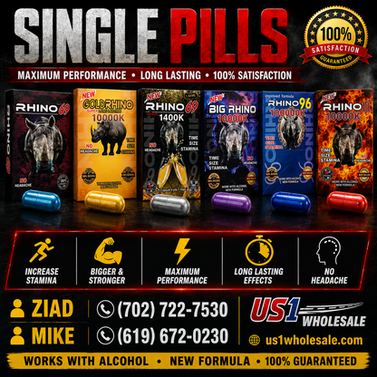 RHINO SINGLE PILLS ENHANCEMENT SEX 24PK