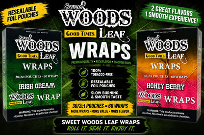 SWEET WOOD LEAF CIGAR WRAPS 30/2CT