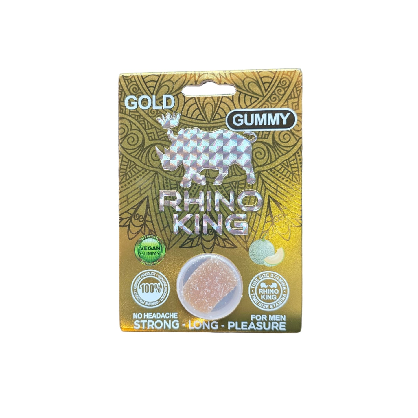 RHINO KING GUMMY GOLD MALE ENHANCEMENT 1CT 24PK