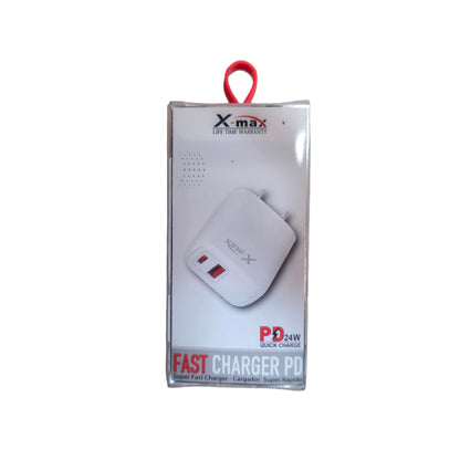 ACCESSORIES ADAPTER 2 USB 1 TYPE-C WHT 24W PD 1CT