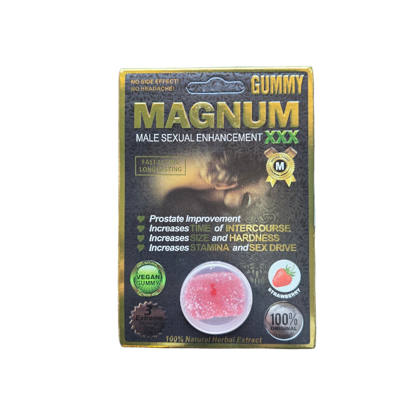 MAGNUM BLACK GUMMY MALE ENHANCEMENT XXX 1CT 24PK