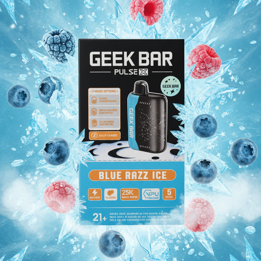 VAPE GEEK BAR PULSE X BLUE RAZZ ICE 5PK