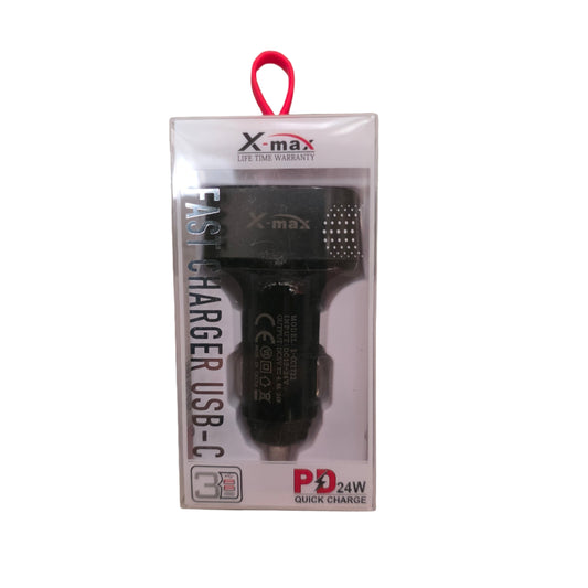 ACCESSORIES ADAPTER 2 USB 1 TYPE-C BLK 24W PD 1CT