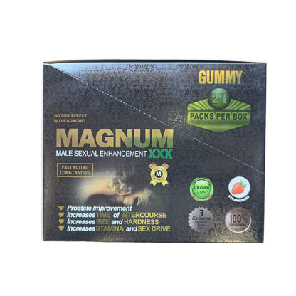 MAGNUM BLACK GUMMY MALE ENHANCEMENT XXX 1CT 24PK