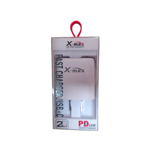 ACCESSORIES ADAPTER 2 USB 1 TYPE-C WHT 24W PD 1CT