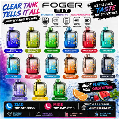 FOGER BIT 35K VAPE DISPOSABLE 5PK