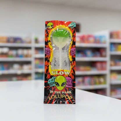 CANDY LOLLIPOP GLOW IN THE DARK ALIEN 30CT