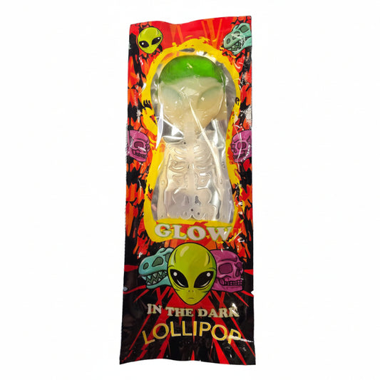CANDY LOLLIPOP GLOW IN THE DARK ALIEN 30CT
