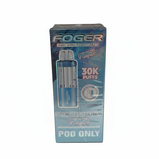 VAPE FOGER PODS 30K SOUR RASPBERRY PUNCH 5PK