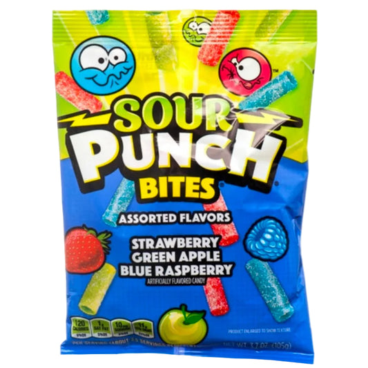 SOUR PUNCH BITES ASSRTD FLV 3.7 OZ 1CT