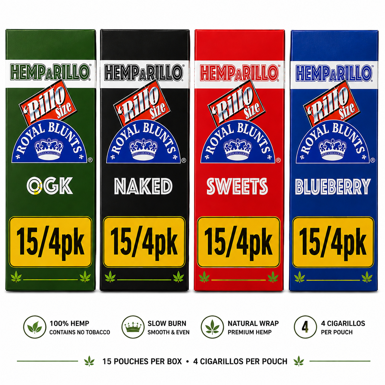 ROYAL BLUNT HEMP A RILLO 15/4PK