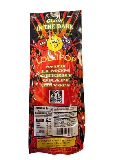 CANDY LOLLIPOP GLOW IN THE DARK ALIEN 30CT