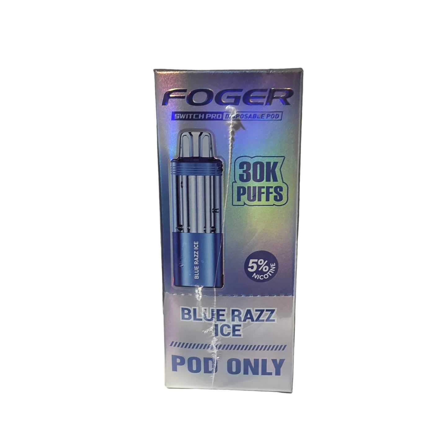 VAPE FOGER PODS 30K BLUE RAZZ ICE 5PK