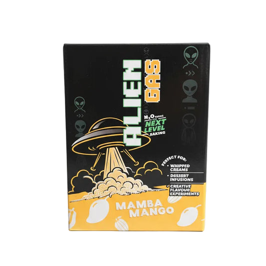 GAS - ALIEN GAS 640G MAMBA MANGO FOOD PREPARATION CREAM CHARGER 6PK