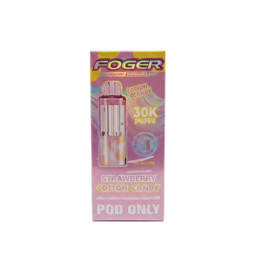 VAPE FOGER PODS 30K STRAWBERRY COTTON CANDY 5PK