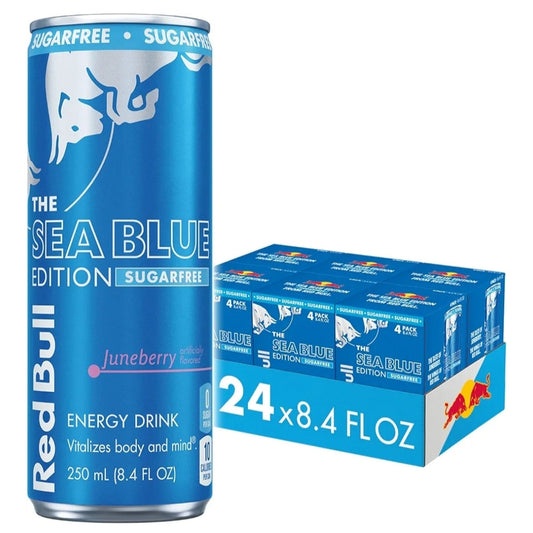REDBULL ENERGY JUNEBERRY SUGARFREE SEA BLUE 8.4OZ 24PK