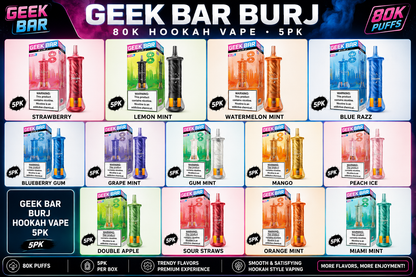 GEEK BAR BURJ HOOKAH VAPE 5PK