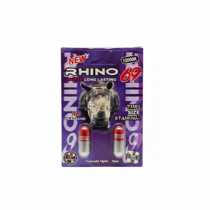 RHINO SOUBLE PILLS ENHANCEMENT SEX 24PK