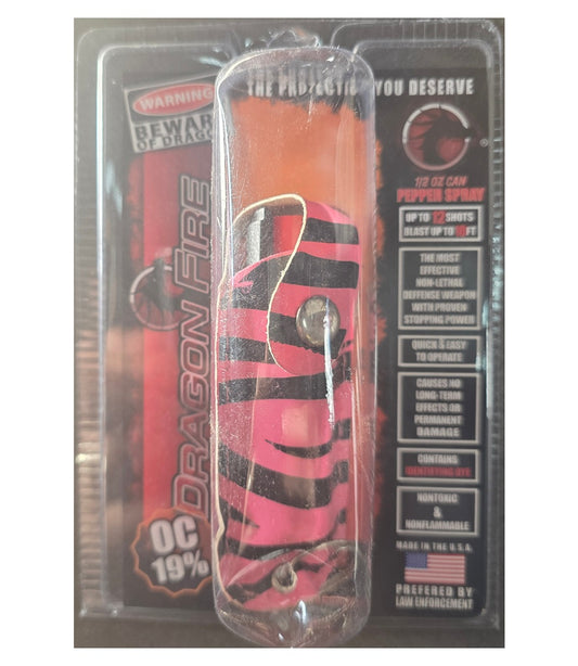 PEPPER SPRAY DRAGON FIRE OC19% BLK & PINK 1CT