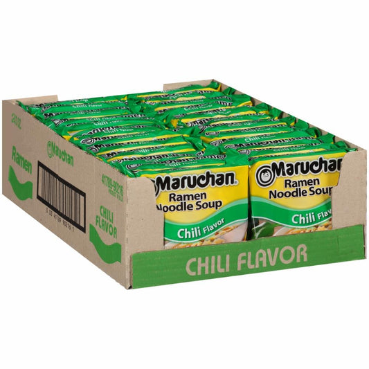 SOUP MARUCHAN CHILI FLAVOR BAGS 3OZ 24PK