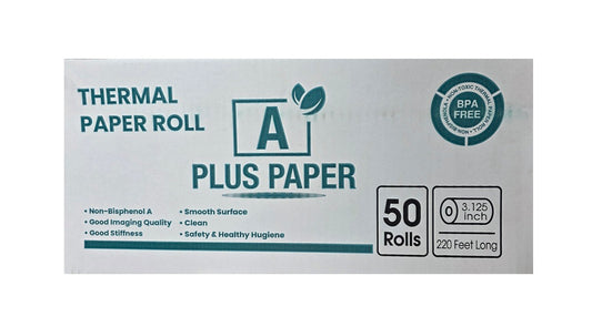 THERMAL PAPER ROLL PLUS A ( 50 R ) 3.125 INCH 220 F