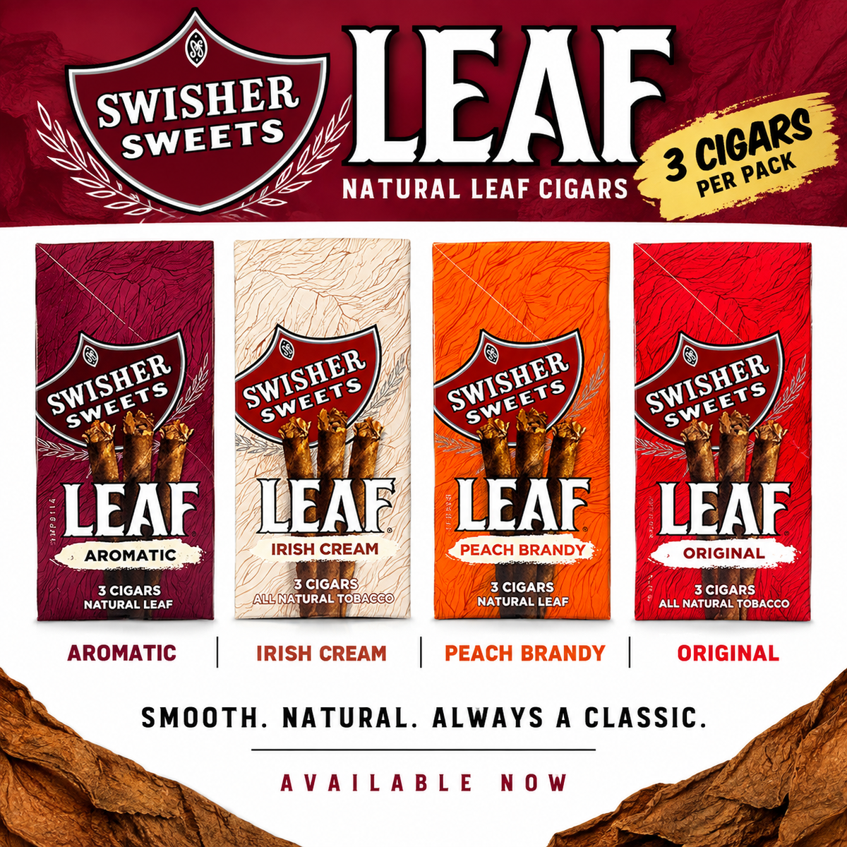 SWISHER SWEETS LEAF $2.49 10/3PK