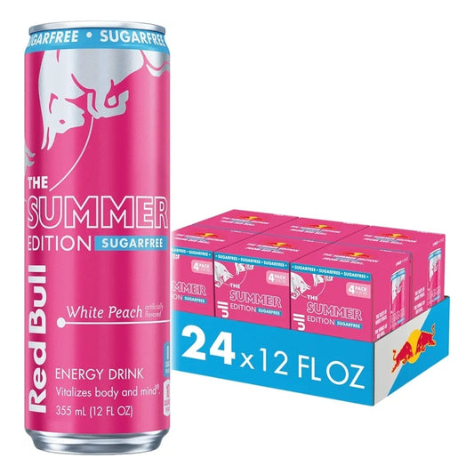 REDBULL ENERGY WHITE PEACH SUGARFREE 12OZ 24PK