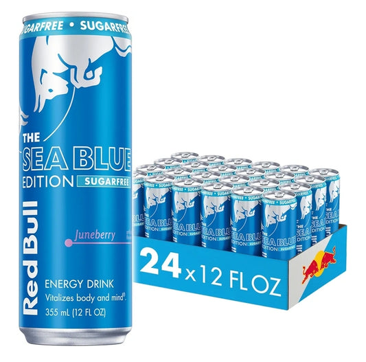REDBULL ENERGY JUNEBERRY SUGARFREE SEA BLUE 12OZ 24PK