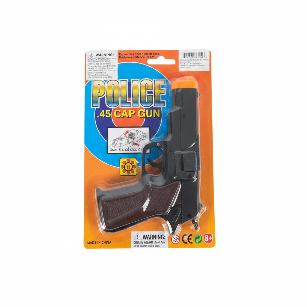 TOYS POLICE .45 CAP GUN 12PK
