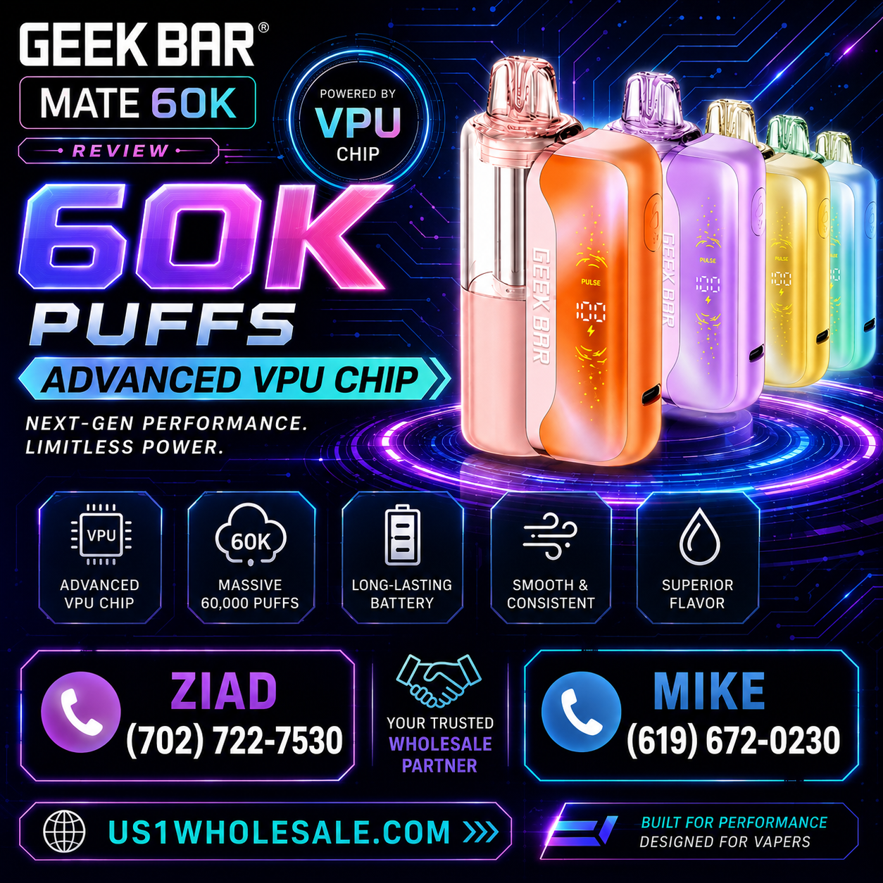 GEEK BAR MATE KIT 60K VAPE 5PK