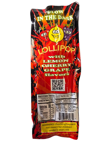 CANDY LOLLIPOP GLOW IN THE DARK T-REX 30CT