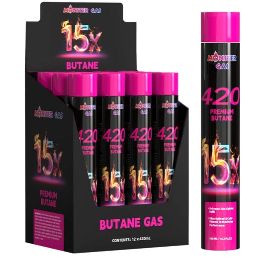 BUTANE MONSTER 15X PINK 420ML 12PK