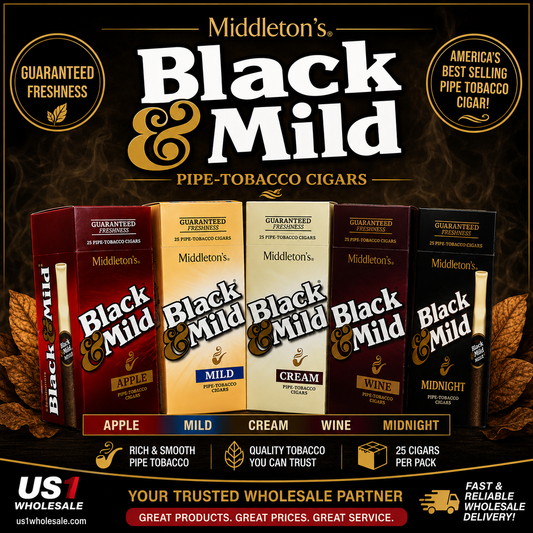 BLACK & MILD WOOD - PLASTIC TIPS SINGLE PACKS 25CT
