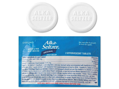 MEDICINE ALKA-SELTZER ORG BOX DUAL 25PK 2 TABLETS 1CT