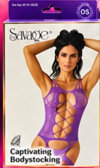 Savage Captivating Bodystocking - Purple