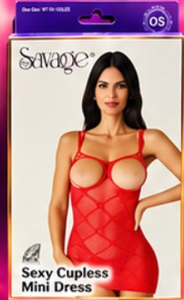 Savage Sexy Cupless Mini Dress - Red